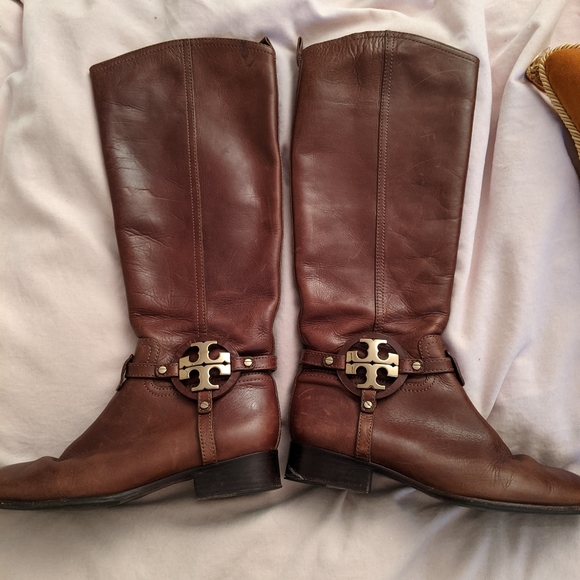 Tory Burch Shoes - Tory Burch brown leather boots. 8.5